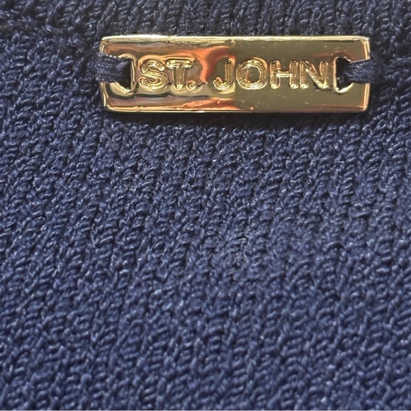 ST. JOHN Nautical sport vintage Navy sweater vest size PS - Picture 4 of 9